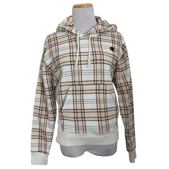 Champion UO Exclusive Plaid Hoodie Sweatshirt Women’s XS Reverse Weave - Picture 3 of 16
